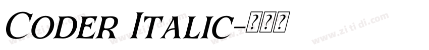 Coder Italic字体转换